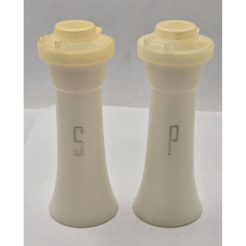 TUPPERWARE Mini 4-1/2" Salt & Pepper Shakers No Caddy Hourglass Vintage